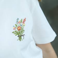 How to embroider flowers on a shirt. Wild Flowers T Shirt Embroidery Flowers Embroidered Tshirt Embroidered Flowers