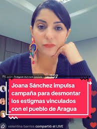 Joana Sánchez en live: lidera una iniciativa para desmontar los estigmas  vinculados a Aragua y promover una visión positiva del estado.  #joanasanchez #aragua #venezuela #izquierda #politica ...