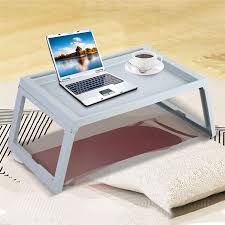 Foldable Laptop Desk Breakfast Serving Bed Tray Table Computer Holder Portable Reading Tray Holder With Foldable Legs Blue Walmart Com In 2020 Bed Tray Table Bed Tray Camping Table