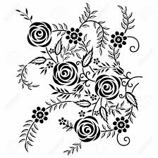 Black and white abstract graffiti on a wall in shanghai chinas m50 art area abstract black and white marble patterned (natural patterns) texture background. Black And White Abstract Rose Flower Design Royalty Free Cliparts Vectors And Stock Illustration Image 141359364