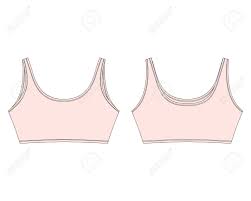 Technical Sketch Crop Top In Light Pink Color Sport Bra Isolated Royalty Free Cliparts Vectors And Stock Illustration Image 153737825