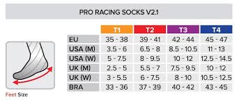Compressport Racing Sock V2 1 Size Chart Bike Life