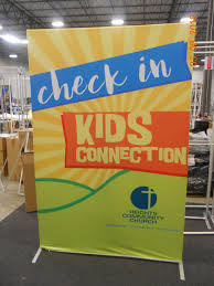 Ultralight Fabric Stand Up Banner 60 W X 90 H Childrens Ministry Decor Kids Church Church Banners