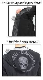 Harley Davidson Mens Aurora Willie G Skull Badge 3 In 1 Black Leather Jacket 98097 16vm Black Leather Jacket Leather Jacket Jackets