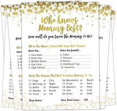 30 Who Knows Mommy Best Baby Shower Game Gold Baby Shower Games To Play For Girls Boys Coed Shower Baby Guessing Game Baby Shower Games Who Knows Mommy Best