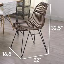 We looked for new dining chairs that were covered for awhile so glad we found these, they're exactly what we wanted comfortable too. Rattan Flynn Hairpin Dining Chairs With Rustic Legs Set Of 2 V2 Outdoor Furniture Chairs Rustic Country Furniture Furniture