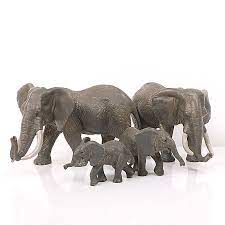Simulation African Elephant Family Miniature Model Wild Elephant Animal Action Figures Toys For Kids Action Figures Aliexpress