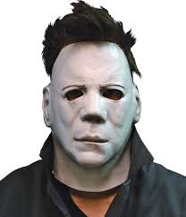 Halloween Michael Meyers Latex Mask, White/Brown, One Size, Wearable  Costume Accessory for Halloween