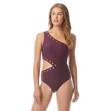 Michael Michael Kors One Shoulder One Piece Swimsuit Grunge Luxe