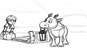 What about coloring this amazing picture of kristoff and. Young Kristoff Coloring Pages