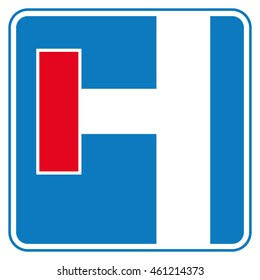Traffic Sign No Through Road Left Stock Vector (Royalty Free) 461214373 |  Shutterstock