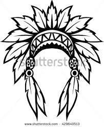 Native American Indian Headdress Vector Illustration Native American Patterns Indian Headdress Dream Catcher Tattoo Design