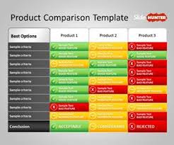 free product comparison powerpoint template or service plan