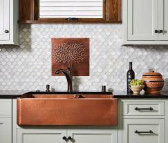 Copper sinks are easy to design. Green Kitchen Cabinet Ideas