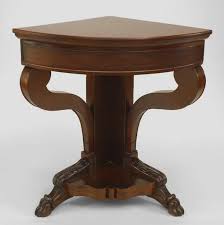 American Empire Mahogany Corner Console Table Rustic Entry Table Console Table Modern Entry Table