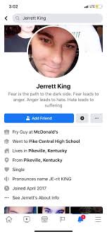 IMPORTANT UPDATE: THIS IS NOW AN ONGOING POLICE INVESTIGATION. THEY ARE  LOOKING INTO THIS INDIVIDUAL AND ARE URGING ANY OTHER RECIPIENTS OF JERRET  KING'S ABUSE TO COME FORWARD WHEN COMFORTABLE. One is