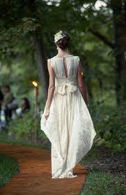 Dandelion Eco Wedding Dress With Screenprinted By Abstractpretty Eco Wedding Dress Wedding Dress Inspiration Organic Wedding Dress