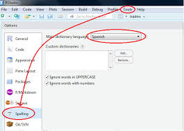 Rstudio Spell Checker In Spanish Stack Overflow