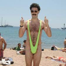 The borat mankini is a one of a kind unique onesie that leaves no room for imagination. Memorable Sacha Baron Cohen Moments From Borat S Mankini To The Ryan Seacrest Ash Dumping South China Morning Post