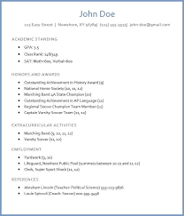 college application resume