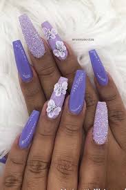 Are you ready for spring? 21 Cute Coffin Nails You Ll Fall In Love With Stayglam Purple Acrylic Nails Quinceanera Nails Short Coffin Nails Designs