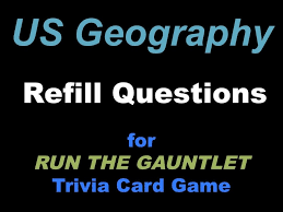 What do you call it when a player makes three back to back strikes in bowling? Refill Set For Run The Gauntlet Trivia Game Printable Us Geography Trivia Cards Games Puzzles Toys Games