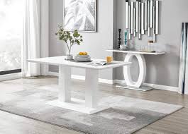 We have paired our white gloss tables with a number of dining chair options in shades of white, grey and teal to cater for all tastes. Imperia 6 Modern White High Gloss Dining Table And 6 Stylish Lorenzo Dining Chairs Set Dining Table Only Buy Online In Botswana At Botswana Desertcart Com Productid 56745170