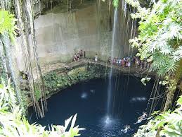 cenote ikil near chichen itza, mexico