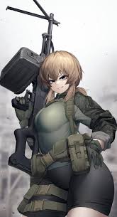 jacket, original, gun, holster, holding weapon - Anime R34