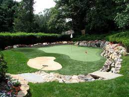 Step Up Your Lawn Games Backyard Putting Green Green Backyard Home Putting Green