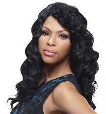 Weave hairstyles do not have to be a single color but can combine lowlights and highlights like this fantastic combination of blue hair color. Pin On Harlem 125 Wigs
