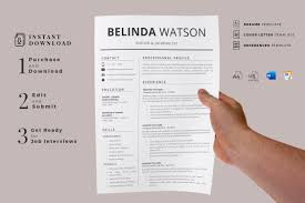 Creative Resume Templates For Ms Word And Mac Pages Professional Resume Templates And Matching Cover L In 2020 Creative Resume Templates Resume Design Resume Template