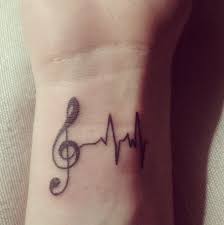 This music note comes in the form of a heart. Music Tattoo Designs For This Winter Lilostyle