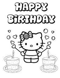 For boys and girls, kids and adults, teenagers and toddlers, preschoolers and older kids at school. Hello Kitty Coloring Pages Says Happy Birthday Birthday Coloring Pages Kitty Coloring Happy Birthday Coloring Pages