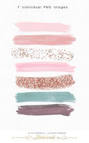 Rose Gold Brush Strokes Clip Art Hand Painted Pink Blush Etsy Rose Gold Brushes Rose Gold Color Palette Gold Color Palettes