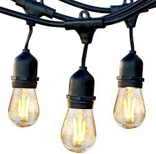 Amazon Com Brightech Ambience Pro Waterproof Led Outdoor String Lights Hanging Dimmable 2w Vintage Edison Bulbs 48 Ft Commercial Grade Patio Lights Create Cafe Ambience In Your Backyard