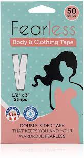 Fearless Tape Womens Double Sided Tape For Clothing And Body Transparent Clear Color For All Skin Skin Shades Clothing Tape Double Sided Tape