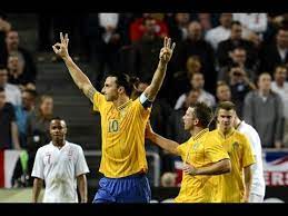 Zlatan Ibrahimovic Completes Hat Trick With Free Kick For Sweden V England Youtube