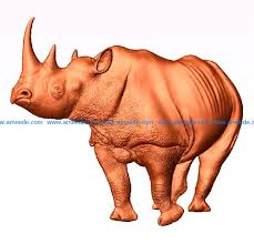 Rhino Ceros File Stl For Artcam And Aspire Jdpaint Free Vector Art 3d Model Download For Cnc Download 3d Art In 2020 Vector Art 3d Free Vector Art Stl