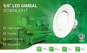 If your already existing trims employ an alternative mounting method, the recessed. Amazon Com Sunco Lighting 5 Inch 6 Inch Gimbal Led Downlight 12w 60w 5000k Daylight 800 Lm Dimmable Adjustable Recessed Ceiling Fixture Simple Retrofit Installation Home Improvement