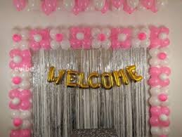 New born baby welcome home decoration ideas. Best Birthday Theme Decorations Balloon Decorations In Hyderabad Evibe In