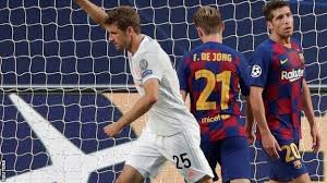 Robert lewandowski of fc bayern munich celebrates after scoring his team's sixth goal during the. Barcelona 2 8 Bayern Munich It Was Good Against Brazil Against Barca We Were Brutal Bbc Sport