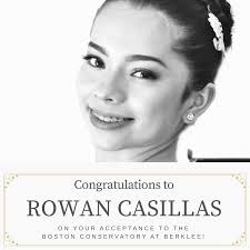 Congratulations to Rowan...
