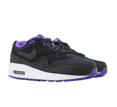 Black And Purple Sneakers Nike Air Max 1 Black Purple 599820 006 Sneaker District Air Max 1 Black Sneakers Nike Air Max