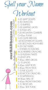 Fitview Spell Your Name Workout Challenge Spell Your Name Workout Spell Your Name Workout Names