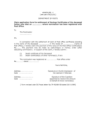 Bank account closing letter format after death in english. Post Office Death Claim Form With Nomination Fill Online Printable Fillable Blank Pdffiller