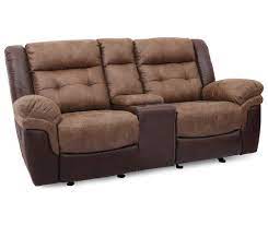 Real Living Mesa Brown Reclining Console Loveseat Big Lots