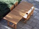 Tavolo in legno pieghevole da arredo giardino 120x70x74