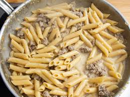 Egg tortellini with umbrian sausage, mushrooms and black truffle sauce. Pasta Alla Norcina Creamy Pasta With Sausage Recipe