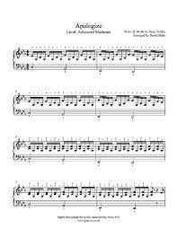 Apologize By One Republic Piano Sheet Music Advanced Level Piano Sheet Music Sheet Music Piano Music